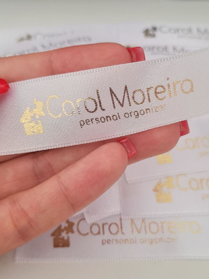 Etiqueta de cetim personalizada luxo! 1,5x9 cm pra costura