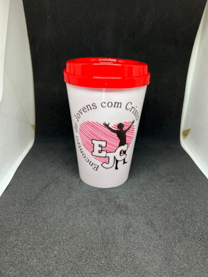 Copo twister 300ml personalizado com tampa bucks ejc
