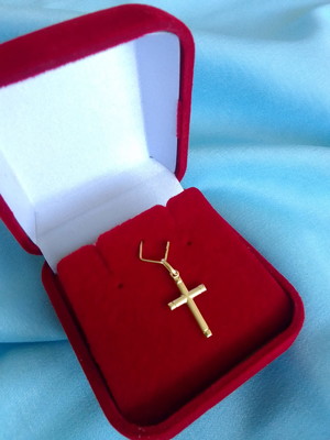 Pingente cruz jesus cristo de ouro 18k