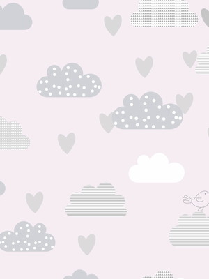 Papel de parede fundo rosa bebe,e nuvens