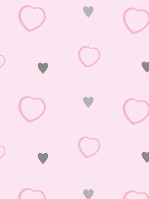 Papel de parede fundo rosa com coraçoes