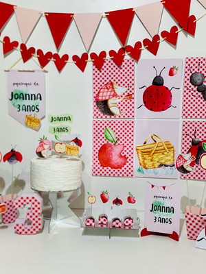 Kit decoração festa personalizada piquenique