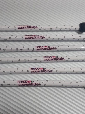 Lápis personalizado c/ pompom