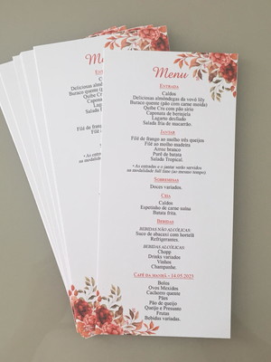Promoção menu de mesa - terracota