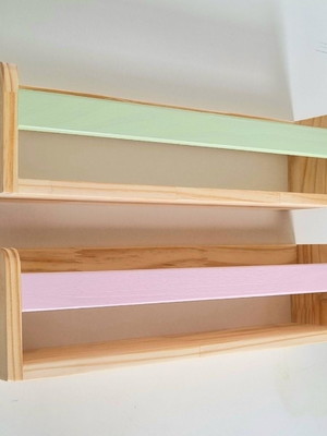 2 prateleiras para livros infantis 50cm