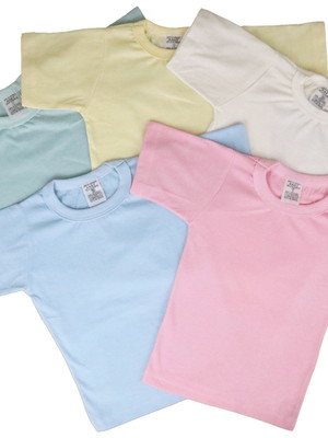 Kit com 5 camiseta infantil bebê básica lisa e estampado