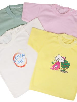 Kit c/5 peças camiseta infantil menino menina básica lisa