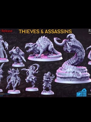 Miniaturas thieves and assassins (rnestudio) rpg em resina