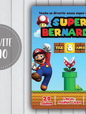 Convite super mario