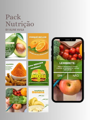 Pack canva nutrição editável