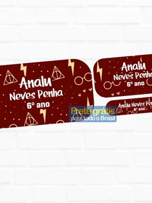 Etiqueta escolar harry potter 90un frete grátis
