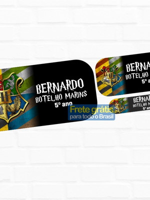 Etiqueta escolar harry potter 90un frete grátis