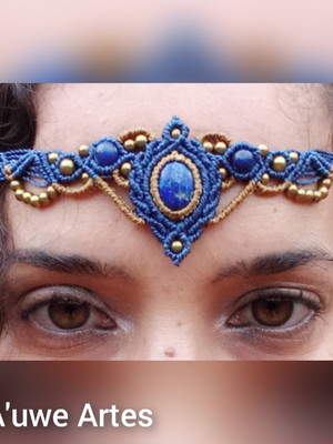 Headband, ou umbigueira ou choker em macramê com lapiz la