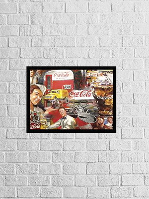 Quadro vintage coca-cola (a3- com vidro)