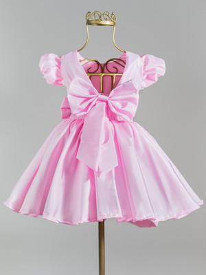 Vestido infantil de festa rosa