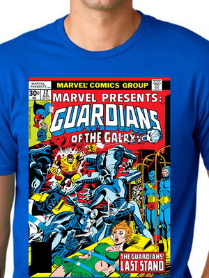 Camiseta guardians of the galaxy. marvel comics