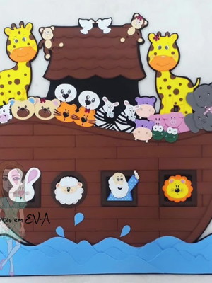 Arca de noé em eva grande 65x50