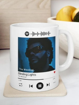 Caneca foto com código spotify personalizável