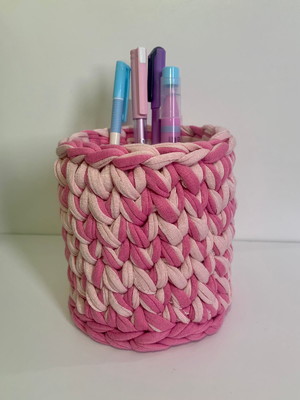 Porta lápis crochet