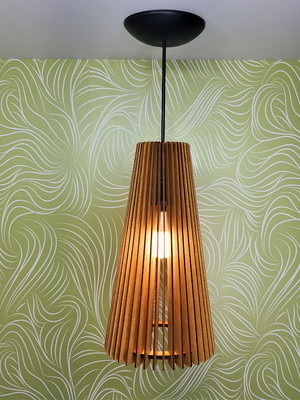Lustre pendente sala de estar rústico decorativo 36cm