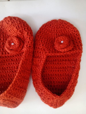 Pantufa de crochê