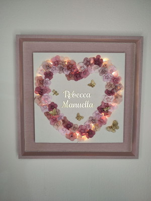 Quadro floral com led
