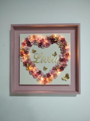 Quadro porta maternidade floral