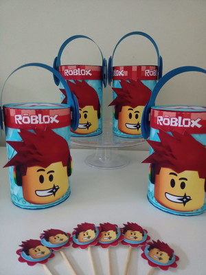 Lembrancinha de aniversário roblox (20 ítens)