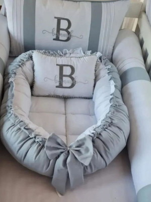 Ninho redutor de berço cinza ninho baby bebê bernardo