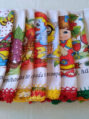 Kit com 10 panos de panos com crochê