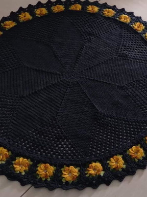 Tapetão para sala em crochê