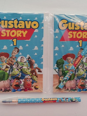 Bloquinho com caneta toy story