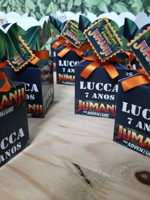 Jumanji caixa meia bala personalizada pronta entrega