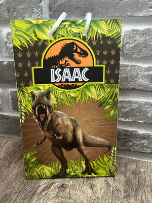 Sacolinhas personalizadas dinossauro jurassic park