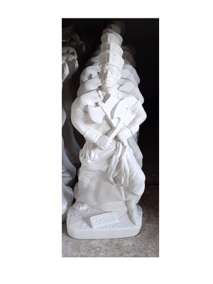 Escultura xango orixá do candomblé em gesso para pintar