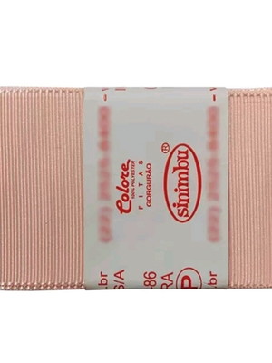Kit fita gorgurão n°12 e n°2 sinimbu 10 metros salmão suave