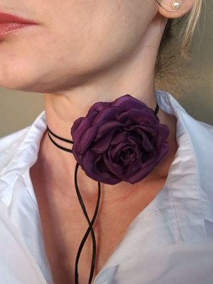 Choker flor / flor de pescoço