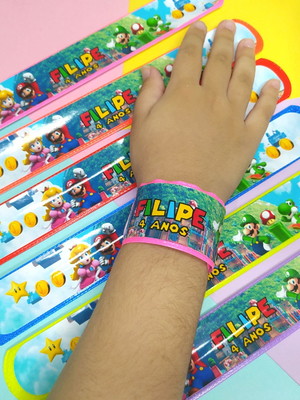 Pulseira bate enrola super mario bros