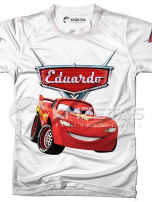 Blusa carros disney relâmpago mcqueen camisa personalizada