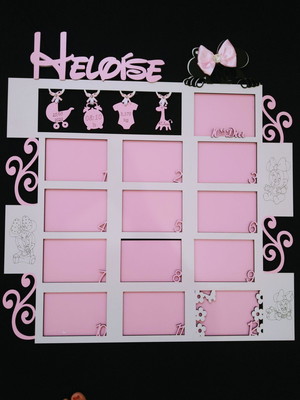 Quadro primeiro ano do bebê minnie