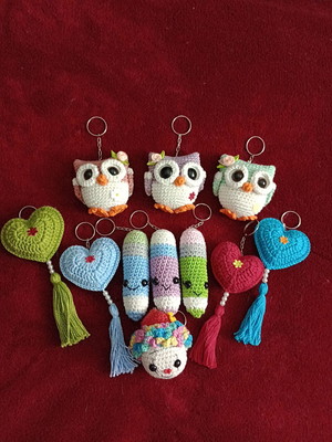 Lindos chaveirinhos amigurumi