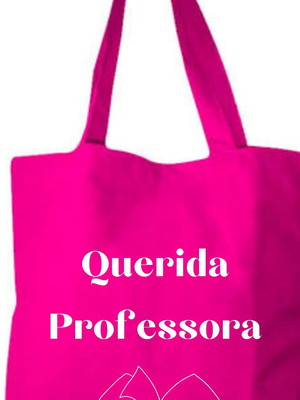 Sacolas grandes de brim personalizadas professor