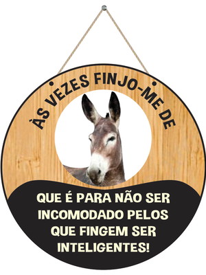 Placa decoração redonda mdf frase
