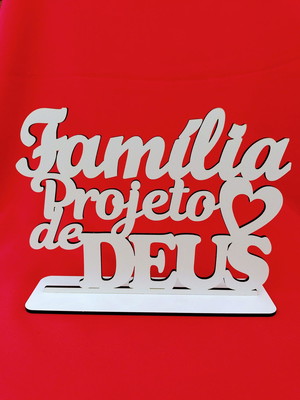 10 lembrancinha família projeto de deus em mdf branco