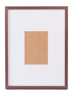 Moldura caixa brunette 30x40 com passe-partout p/ foto 15x21