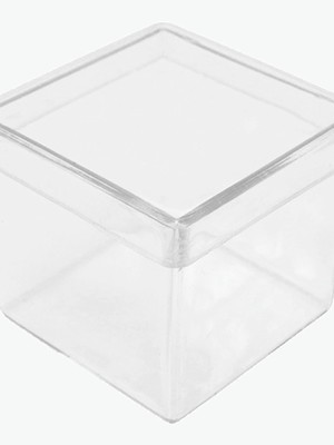 10 caixas acrílicas transparentes 5x5cm