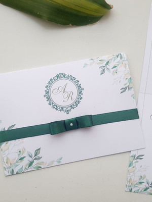 Convite de casamento floral