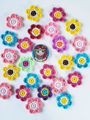 Florzinhas daisy em crochê