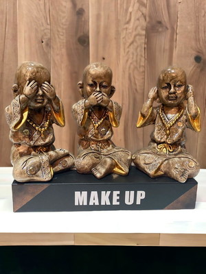 Trio de budas decorativo