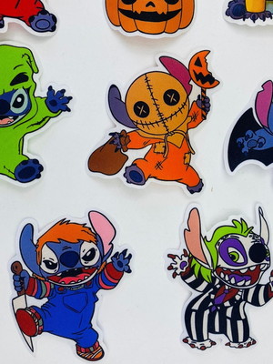 Patchs apliques para roupa- stitch halloween ref001